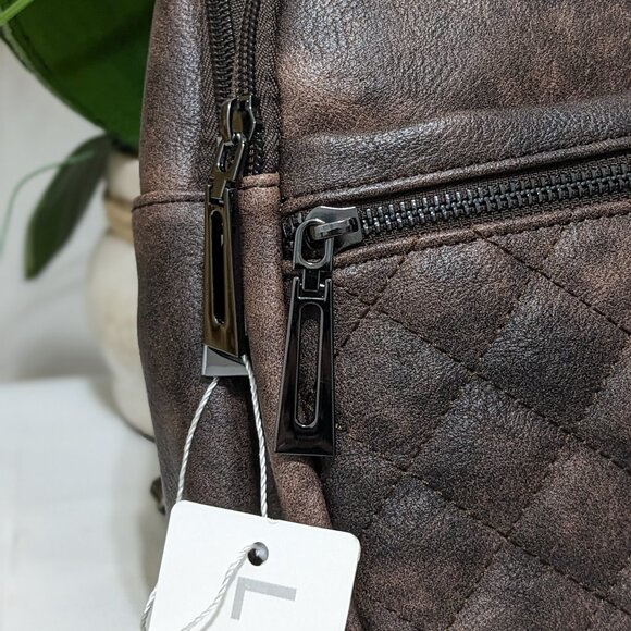 LATMAP Sling Bag For Women Fanny Pack Faux Leather  Backpack Brown NWT - Picture 7 of 14